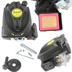 Motore RATO RV-170 a Scoppio | a Benzina | 4 Tempi OHV | 173cc | 6 CV / 3,2 kW | 9 Nm | 2500 Giri/min | Albero Verticale 22,2x80 mm